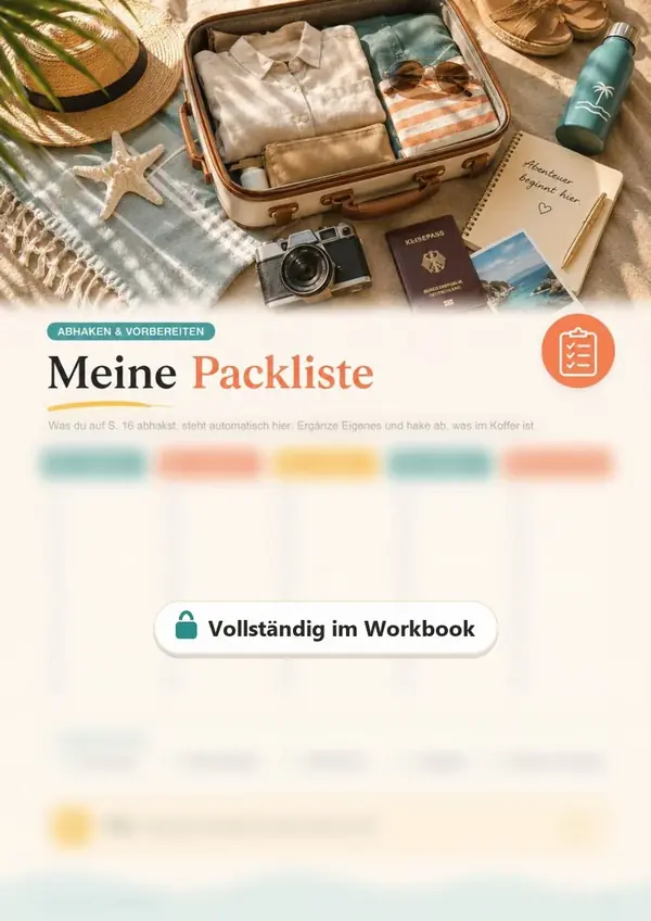 Geschützte Vorschau der Packliste mit Zähler